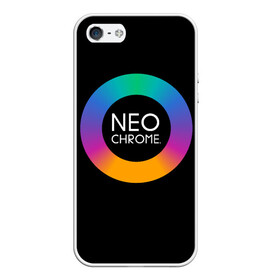 Чехол для iPhone 5/5S матовый с принтом NEO CHROME в городе Новоалтайск, Силикон | Область печати: задняя сторона чехла, без боковых панелей | контрастный | металл | радуга | радужный | цветной | яркий