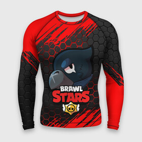 Мужской рашгард 3D с принтом BRAWL STARS CROW в городе Новоалтайск,  |  | bibi | brawl stars | crow | el brown | leon | leon shark | max | sally leon | shark | stars | акула | биби | ворон | леон