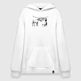 Худи SuperOversize хлопок с принтом Banksy в городе Новоалтайск, 70% хлопок, 30% полиэстер, мягкий начес внутри | карман-кенгуру, эластичная резинка на манжетах и по нижней кромке, двухслойный капюшон
 | banksy | анархизм | андерграунд | антивоенное движение | антиимпериализм | антикапитализм | бенкс | бенкси | бристоль | бэнкс | бэнкси | граффити | нигилизм | стрит арт | художник