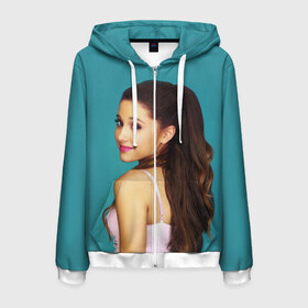 Мужская толстовка 3D на молнии с принтом Ariana Grande (Ариана Гранде) в городе Новоалтайск, 100% полиэстер | длина до линии бедра, манжеты и пояс оформлены мягкой тканевой резинкой, двухслойный капюшон со шнурком для регулировки, спереди молния, по бокам два кармана | ariana grande | актриса | американская певица | ариана | ариана гранде | гранде | девушка | музыка | певица | песни | продюсер