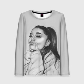 Женский лонгслив 3D с принтом Ariana Grande (Ариана Гранде) в городе Новоалтайск, 100% полиэстер | длинные рукава, круглый вырез горловины, полуприлегающий силуэт | ariana grande | актриса | американская певица | ариана | ариана гранде | гранде | девушка | музыка | певица | песни | продюсер