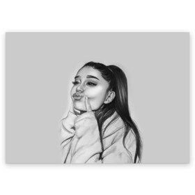 Поздравительная открытка с принтом Ariana Grande (Ариана Гранде) в городе Новоалтайск, 100% бумага | плотность бумаги 280 г/м2, матовая, на обратной стороне линовка и место для марки
 | ariana grande | актриса | американская певица | ариана | ариана гранде | гранде | девушка | музыка | певица | песни | продюсер