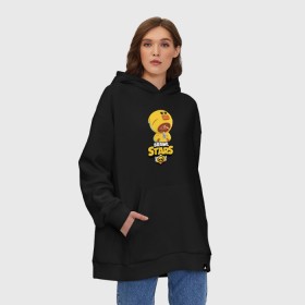 Худи SuperOversize хлопок с принтом BRAWL STARS SALLY LEON. в городе Новоалтайск, 70% хлопок, 30% полиэстер, мягкий начес внутри | карман-кенгуру, эластичная резинка на манжетах и по нижней кромке, двухслойный капюшон
 | bea | bibi | brawl stars | colt | crow | el brown | leon | leon shark | max | nita | sally leon | shark | акула | беа | берли | биби | бравл старс | браун | ворон | кольт | леон | леон акула | макс | нита | шелли