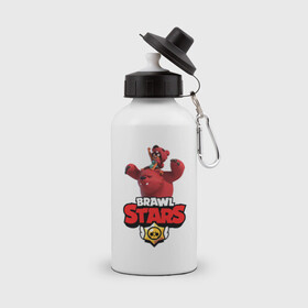 Бутылка спортивная с принтом Brawl Stars - Nita в городе Новоалтайск, металл | емкость — 500 мл, в комплекте две пластиковые крышки и карабин для крепления | brawl | nita | stars | герой | игра | компьютерная | мобильная | нита