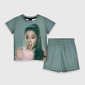 Детский костюм с шортами 3D с принтом Ariana Grande (Ариана Гранде) в городе Новоалтайск,  |  | ariana grande | актриса | американская певица | ариана | ариана гранде | гранде | девушка | музыка | певица | песни | продюсер