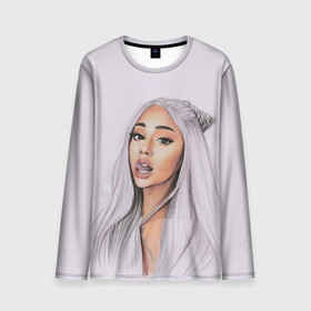 Мужской лонгслив 3D с принтом Ariana Grande (Ариана Гранде) в городе Новоалтайск, 100% полиэстер | длинные рукава, круглый вырез горловины, полуприлегающий силуэт | ariana grande | актриса | американская певица | ариана | ариана гранде | гранде | девушка | музыка | певица | песни | продюсер