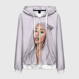Мужская толстовка 3D на молнии с принтом Ariana Grande (Ариана Гранде) в городе Новоалтайск, 100% полиэстер | длина до линии бедра, манжеты и пояс оформлены мягкой тканевой резинкой, двухслойный капюшон со шнурком для регулировки, спереди молния, по бокам два кармана | ariana grande | актриса | американская певица | ариана | ариана гранде | гранде | девушка | музыка | певица | песни | продюсер