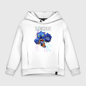 Детское худи Oversize хлопок с принтом Brawl Stars LEON в городе Новоалтайск, френч-терри — 70% хлопок, 30% полиэстер. Мягкий теплый начес внутри —100% хлопок | боковые карманы, эластичные манжеты и нижняя кромка, капюшон на магнитной кнопке | brawl | brawl stars | crow | leon | sally | shark | stars | акула | бравл | бравл старс | браво старс | игра | компьютерная | кров | леон | леон акула | онлайн | старс | шарк