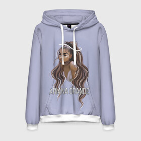 Мужская толстовка 3D с принтом Ariana Grande (Ариана Гранде) в городе Новоалтайск, 100% полиэстер | двухслойный капюшон со шнурком для регулировки, мягкие манжеты на рукавах и по низу толстовки, спереди карман-кенгуру с мягким внутренним слоем. | ariana grande | актриса | американская певица | ариана | ариана гранде | гранде | девушка | музыка | певица | песни | продюсер