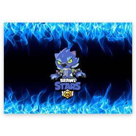 Поздравительная открытка с принтом BRAWL STARS LEON ОБОРОТЕНЬ. в городе Новоалтайск, 100% бумага | плотность бумаги 280 г/м2, матовая, на обратной стороне линовка и место для марки
 | Тематика изображения на принте: bib | brawl stars | colt | crow | el brown | leon | leon shark | max | moba | sally leon | shark | акула | берли | биби | бравл старс | браун | ворон | жанр | игра | кольт | леон | леон акула | макс | нита | шелли