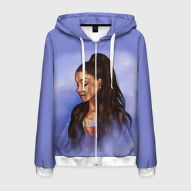 Мужская толстовка 3D на молнии с принтом Ariana Grande (Ариана Гранде) в городе Новоалтайск, 100% полиэстер | длина до линии бедра, манжеты и пояс оформлены мягкой тканевой резинкой, двухслойный капюшон со шнурком для регулировки, спереди молния, по бокам два кармана | ariana grande | актриса | американская певица | ариана | ариана гранде | гранде | девушка | музыка | певица | песни | продюсер