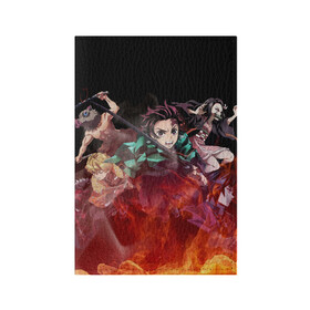 Обложка для паспорта матовая кожа с принтом KIMETSU NO YAIBA в городе Новоалтайск, натуральная матовая кожа | размер 19,3 х 13,7 см; прозрачные пластиковые крепления | demon slayer | demon slayer: kimetsu no yaiba | kimetsu | kimetsu no yaiba | nezuko | slayer | tanjiro | клинок рассекающий демонов | незуко | танджиро | шинобу кочо