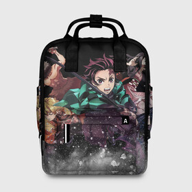 Женский рюкзак 3D с принтом KIMETSU NO YAIBA в городе Новоалтайск, 100% полиэстер | лямки с регулируемой длиной, сверху ручки, чтобы рюкзак нести как сумку. Основное отделение закрывается на молнию, как и внешний карман. Внутри два дополнительных кармана, один из которых закрывается на молнию. По бокам два дополнительных кармашка, куда поместится маленькая бутылочка
 | demon slayer | demon slayer: kimetsu no yaiba | kimetsu | kimetsu no yaiba | nezuko | slayer | tanjiro | клинок рассекающий демонов | незуко | танджиро | шинобу кочо
