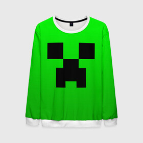 Мужской свитшот 3D с принтом MINECRAFT CREEPER | КРИПЕР в городе Новоалтайск, 100% полиэстер с мягким внутренним слоем | круглый вырез горловины, мягкая резинка на манжетах и поясе, свободная посадка по фигуре | block | criper | cube | minecraft | pixel | блок | геометрия | крафт | крипер | кубики | майнкрафт | пиксели