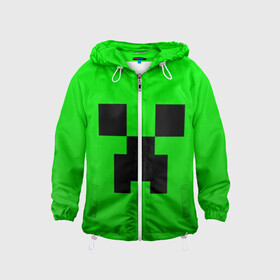 Детская ветровка 3D с принтом MINECRAFT CREEPER | КРИПЕР в городе Новоалтайск, 100% полиэстер | подол и капюшон оформлены резинкой с фиксаторами, по бокам два кармана без застежек, один потайной карман на груди | block | criper | cube | minecraft | pixel | блок | геометрия | крафт | крипер | кубики | майнкрафт | пиксели
