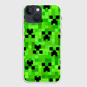 Чехол для iPhone 13 mini с принтом MINECRAFT | МАЙНКРАФТ в городе Новоалтайск,  |  | block | criper | cube | minecraft | pixel | блок | геометрия | крафт | крипер | кубики | майнкрафт | пиксели