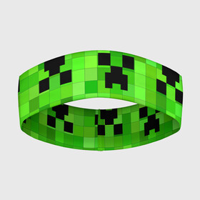 Повязка на голову 3D с принтом MINECRAFT | МАЙНКРАФТ в городе Новоалтайск,  |  | block | criper | cube | minecraft | pixel | блок | геометрия | крафт | крипер | кубики | майнкрафт | пиксели
