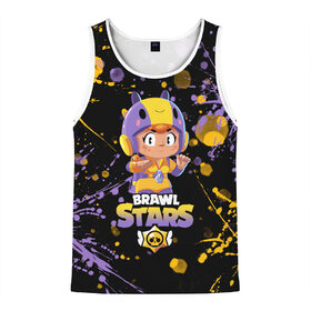 Мужская майка 3D с принтом BRAWL STARS BEA в городе Новоалтайск, 100% полиэстер | круглая горловина, приталенный силуэт, длина до линии бедра. Пройма и горловина окантованы тонкой бейкой | Тематика изображения на принте: bea | bibi | brawl stars | colt | crow | el brown | leon | leon shark | max | nita | sally leon | shark | акула | беа | берли | биби | бравл старс | браун | ворон | кольт | леон | леон акула | макс | нита | шелли