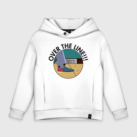 Детское худи Oversize хлопок с принтом Over the line!!! в городе Новоалтайск, френч-терри — 70% хлопок, 30% полиэстер. Мягкий теплый начес внутри —100% хлопок | боковые карманы, эластичные манжеты и нижняя кромка, капюшон на магнитной кнопке | dude | the big lebowski | the jesus rolls броски хесуса | банни | большой лебовски | боулинг | глубокий сон | джефф бриджес | донни | дюдя | смоки | уолтер собчак | фильм | чувак
