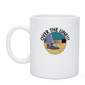 Кружка с принтом Over the line!!! в городе Новоалтайск, керамика | объем — 330 мл, диаметр — 80 мм. Принт наносится на бока кружки, можно сделать два разных изображения | Тематика изображения на принте: dude | the big lebowski | the jesus rolls броски хесуса | банни | большой лебовски | боулинг | глубокий сон | джефф бриджес | донни | дюдя | смоки | уолтер собчак | фильм | чувак