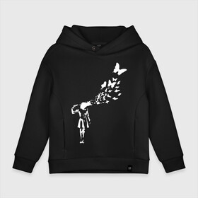 Детское худи Oversize хлопок с принтом Banksy в городе Новоалтайск, френч-терри — 70% хлопок, 30% полиэстер. Мягкий теплый начес внутри —100% хлопок | боковые карманы, эластичные манжеты и нижняя кромка, капюшон на магнитной кнопке | banksy | анархизм | андерграунд | антивоенное движение | антиимпериализм | антикапитализм | бенкс | бенкси | бристоль | бэнкс | бэнкси | граффити | нигилизм | стрит арт | художник