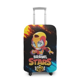 Чехол для чемодана 3D с принтом BRAWL STARS MAX в городе Новоалтайск, 86% полиэфир, 14% спандекс | двустороннее нанесение принта, прорези для ручек и колес | bibi | brawl stars | crow | el brown | leon | leon shark | max | sally leon | shark | stars | акула | биби | ворон | леон