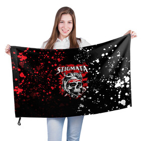Флаг 3D с принтом Stigmata | Стигмата (Z) в городе Новоалтайск, 100% полиэстер | плотность ткани — 95 г/м2, размер — 67 х 109 см. Принт наносится с одной стороны | music | rock | stigmata | альтернатива | музыка | рок | стигмата | тарас уманскии