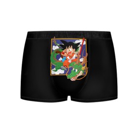 Мужские трусы 3D с принтом Dragon Ball в городе Новоалтайск, 50% хлопок, 50% полиэстер | классическая посадка, на поясе мягкая тканевая резинка | anime | dragon | dragon ball | goku | japan | аниме | гоку | дракон | мультфильм | япония