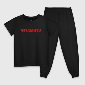 Детская пижама хлопок с принтом Stigmata в городе Новоалтайск, 100% хлопок |  брюки и футболка прямого кроя, без карманов, на брюках мягкая резинка на поясе и по низу штанин
 | music | rock | stigmata | альтернатива | музыка | рок | стигмата | тарас уманскии