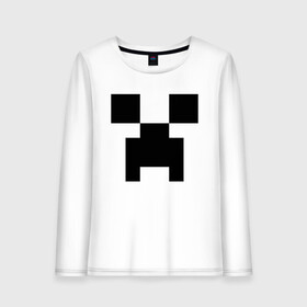Женский лонгслив хлопок с принтом Minecraft в городе Новоалтайск, 100% хлопок |  | ender dragon | enderman | minecraft | phantom | the end | the nether | the overworld | wither | визера | майнкрафт | незер | ремесло | шахта добывать | энд | эндер дракон