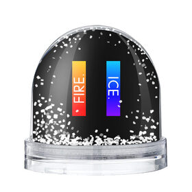 Снежный шар с принтом FIRE ICE. в городе Новоалтайск, Пластик | Изображение внутри шара печатается на глянцевой фотобумаге с двух сторон | для тех | кто остаётся хоть и пылает огнём своих эмоций | но остаётся спокойным и хладнокровным в сложн