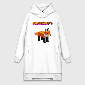 Платье-худи хлопок с принтом Minecraft   лиса в городе Новоалтайск,  |  | ender dragon | enderman | minecraft | phantom | the end | the nether | the overworld | wither | визера | майнкрафт | незер | ремесло | шахта добывать | энд | эндер дракон
