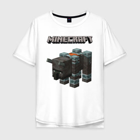 Мужская футболка хлопок Oversize с принтом Minecraft в городе Новоалтайск, 100% хлопок | свободный крой, круглый ворот, “спинка” длиннее передней части | ender dragon | enderman | minecraft | phantom | the end | the nether | the overworld | wither | визера | майнкрафт | незер | ремесло | шахта добывать | энд | эндер дракон