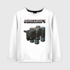 Детский лонгслив хлопок с принтом Minecraft в городе Новоалтайск, 100% хлопок | круглый вырез горловины, полуприлегающий силуэт, длина до линии бедер | ender dragon | enderman | minecraft | phantom | the end | the nether | the overworld | wither | визера | майнкрафт | незер | ремесло | шахта добывать | энд | эндер дракон