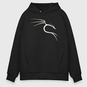 Мужское худи Oversize хлопок с принтом Kali Linux в городе Новоалтайск, френч-терри — 70% хлопок, 30% полиэстер. Мягкий теплый начес внутри —100% хлопок | боковые карманы, эластичные манжеты и нижняя кромка, капюшон на магнитной кнопке | Тематика изображения на принте: kali | linux | кали | линукс