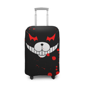 Чехол для чемодана 3D с принтом MONOKUMA в городе Новоалтайск, 86% полиэфир, 14% спандекс | двустороннее нанесение принта, прорези для ручек и колес | anime | bear | black  white | danganronpa | kurokuma | monodam | monokuma | monomi | monotaro | rabbit | school | shirokuma | аниме | главарь | мoноми | монокума | черно белый | школа