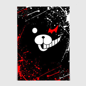 Постер с принтом MONOKUMA в городе Новоалтайск, 100% бумага
 | бумага, плотность 150 мг. Матовая, но за счет высокого коэффициента гладкости имеет небольшой блеск и дает на свету блики, но в отличии от глянцевой бумаги не покрыта лаком | anime | bear | black  white | danganronpa | kurokuma | monodam | monokuma | monomi | monotaro | rabbit | school | shirokuma | аниме | главарь | мoноми | монокума | черно белый | школа