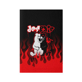 Обложка для паспорта матовая кожа с принтом MONOKUMA. в городе Новоалтайск, натуральная матовая кожа | размер 19,3 х 13,7 см; прозрачные пластиковые крепления | Тематика изображения на принте: anime | bear | black  white | danganronpa | kurokuma | monodam | monokuma | monomi | monotaro | pink | rabbit | school | shirokuma | аниме | главарь | мoноми | монокума | черно белый | школа