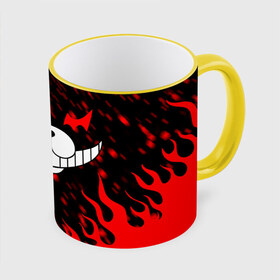 Кружка с принтом MONOKUMA. в городе Новоалтайск, керамика | ёмкость 330 мл | anime | bear | black  white | danganronpa | kurokuma | monodam | monokuma | monomi | monotaro | pink | rabbit | school | shirokuma | аниме | главарь | мoноми | монокума | черно белый | школа