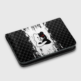 Картхолдер с принтом с принтом MONOKUMA. в городе Новоалтайск, натуральная матовая кожа | размер 7,3 х 10 см; кардхолдер имеет 4 кармана для карт; | anime | bear | black  white | danganronpa | kurokuma | monodam | monokuma | monomi | monotaro | pink | rabbit | school | shirokuma | аниме | главарь | мoноми | монокума | черно белый | школа