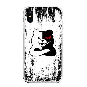Чехол для iPhone XS Max матовый с принтом MONOKUMA в городе Новоалтайск, Силикон | Область печати: задняя сторона чехла, без боковых панелей | anime | bear | black  white | danganronpa | kurokuma | monodam | monokuma | monomi | monotaro | pink | rabbit | school | shirokuma | аниме | главарь | мoноми | монокума | черно белый | школа