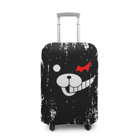 Чехол для чемодана 3D с принтом MONOKUMA. в городе Новоалтайск, 86% полиэфир, 14% спандекс | двустороннее нанесение принта, прорези для ручек и колес | anime | bear | black  white | danganronpa | kurokuma | monodam | monokuma | monomi | monotaro | pink | rabbit | school | shirokuma | аниме | главарь | мoноми | монокума | черно белый | школа