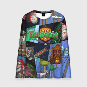 Мужской лонгслив 3D с принтом Terraria | Террария (Z) в городе Новоалтайск, 100% полиэстер | длинные рукава, круглый вырез горловины, полуприлегающий силуэт | minecraft | terraria | инди игры | майнкрафт | террария