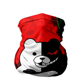 Бандана-труба 3D с принтом MONOKUMA. в городе Новоалтайск, 100% полиэстер, ткань с особыми свойствами — Activecool | плотность 150‒180 г/м2; хорошо тянется, но сохраняет форму | anime | bear | black  white | danganronpa | kurokuma | monodam | monokuma | monomi | monotaro | pink | rabbit | school | shirokuma | аниме | главарь | мoноми | монокума | черно белый | школа