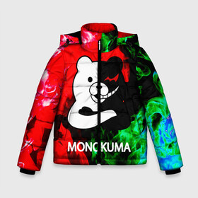Зимняя куртка для мальчиков 3D с принтом MONOKUMA в городе Новоалтайск, ткань верха — 100% полиэстер; подклад — 100% полиэстер, утеплитель — 100% полиэстер | длина ниже бедра, удлиненная спинка, воротник стойка и отстегивающийся капюшон. Есть боковые карманы с листочкой на кнопках, утяжки по низу изделия и внутренний карман на молнии. 

Предусмотрены светоотражающий принт на спинке, радужный светоотражающий элемент на пуллере молнии и на резинке для утяжки | anime | bear | black  white | danganronpa | kurokuma | monodam | monokuma | monomi | monotaro | pink | rabbit | school | shirokuma | аниме | главарь | мoноми | монокума | черно белый | школа