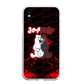 Чехол для iPhone XS Max матовый с принтом MONOKUMA в городе Новоалтайск, Силикон | Область печати: задняя сторона чехла, без боковых панелей | anime | bear | black  white | danganronpa | kurokuma | monodam | monokuma | monomi | monotaro | pink | rabbit | school | shirokuma | аниме | главарь | мoноми | монокума | черно белый | школа