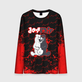 Мужской лонгслив 3D с принтом MONOKUMA. в городе Новоалтайск, 100% полиэстер | длинные рукава, круглый вырез горловины, полуприлегающий силуэт | anime | bear | black  white | danganronpa | kurokuma | monodam | monokuma | monomi | monotaro | pink | rabbit | school | shirokuma | аниме | главарь | мoноми | монокума | черно белый | школа