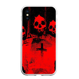 Чехол для iPhone XS Max матовый с принтом Анархия в городе Новоалтайск, Силикон | Область печати: задняя сторона чехла, без боковых панелей | 666 | анархия | зло | крест | тьма | черепа