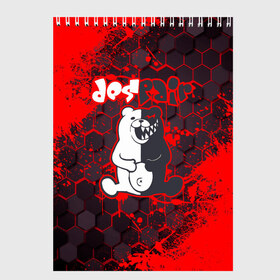 Скетчбук с принтом MONOKUMA в городе Новоалтайск, 100% бумага
 | 48 листов, плотность листов — 100 г/м2, плотность картонной обложки — 250 г/м2. Листы скреплены сверху удобной пружинной спиралью | anime | bear | black  white | danganronpa | kurokuma | monodam | monokuma | monomi | monotaro | pink | rabbit | school | shirokuma | аниме | главарь | мoноми | монокума | черно белый | школа