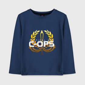 Детский лонгслив хлопок с принтом CRITICAL OPS (C-OPS). в городе Новоалтайск, 100% хлопок | круглый вырез горловины, полуприлегающий силуэт, длина до линии бедер | c ops | critical ops | cs go | esport | fbi | free fire | game | ops | swat | игра | к опс | киберспорт | критикал | критикал опс | критические операции | опс | сват | фбр | экшен